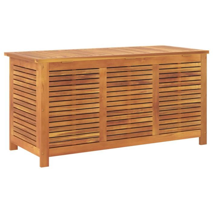 Boîte de rangement de jardin persiennes 113x50x56cm bois acacia - Photo n°7