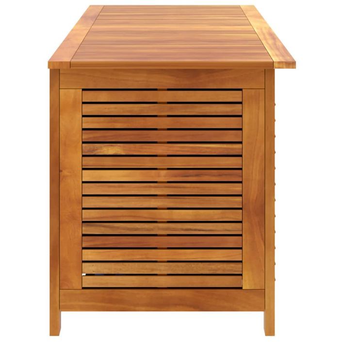 Boîte de rangement de jardin persiennes 150x50x56cm bois acacia - Photo n°6