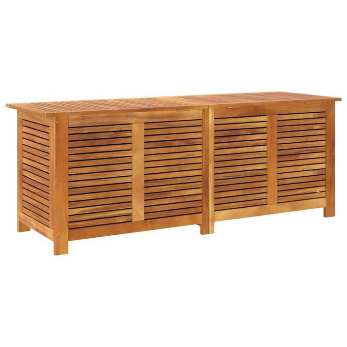 Boîte de rangement de jardin persiennes 150x50x56cm bois acacia - Photo n°7