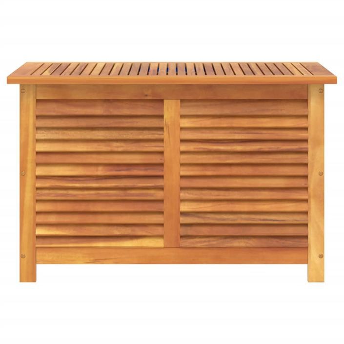 Boîte de rangement de jardin persiennes 90x50x56 cm bois acacia - Photo n°5