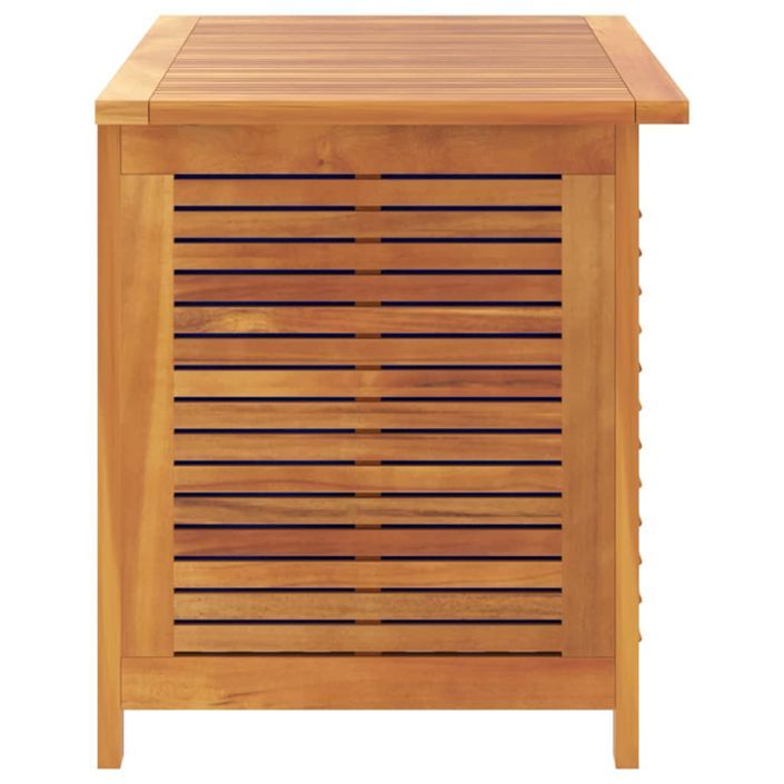 Boîte de rangement de jardin persiennes 90x50x56 cm bois acacia - Photo n°6