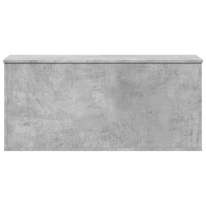 Boîte de rangement gris béton 100x42x46 cm bois d'ingénierie - Photo n°4