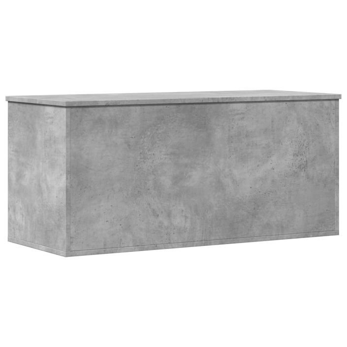 Boîte de rangement gris béton 100x42x46 cm bois d'ingénierie - Photo n°6