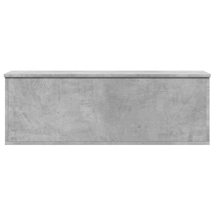 Boîte de rangement gris béton 102x35x35 cm bois d'ingénierie - Photo n°4