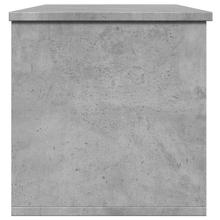 Boîte de rangement gris béton 102x35x35 cm bois d'ingénierie - Photo n°5