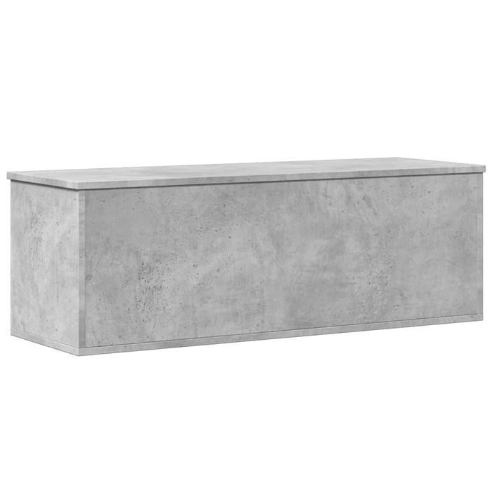 Boîte de rangement gris béton 102x35x35 cm bois d'ingénierie - Photo n°6