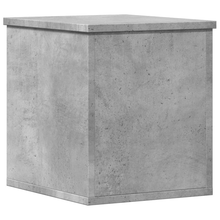 Boîte de rangement gris béton 30x35x35 cm bois d'ingénierie - Photo n°2