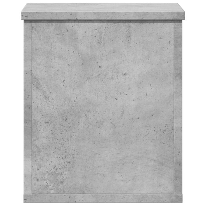 Boîte de rangement gris béton 30x35x35 cm bois d'ingénierie - Photo n°4