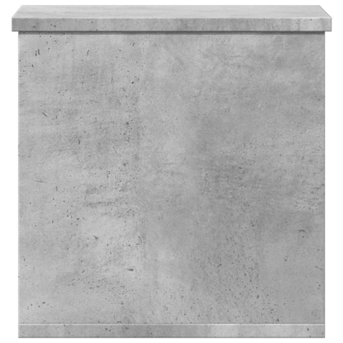 Boîte de rangement gris béton 30x35x35 cm bois d'ingénierie - Photo n°5