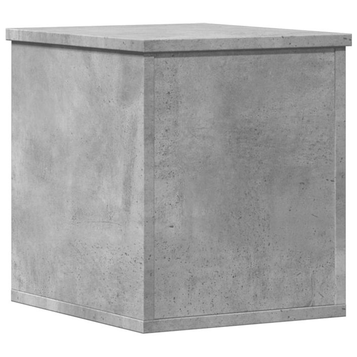 Boîte de rangement gris béton 30x35x35 cm bois d'ingénierie - Photo n°6