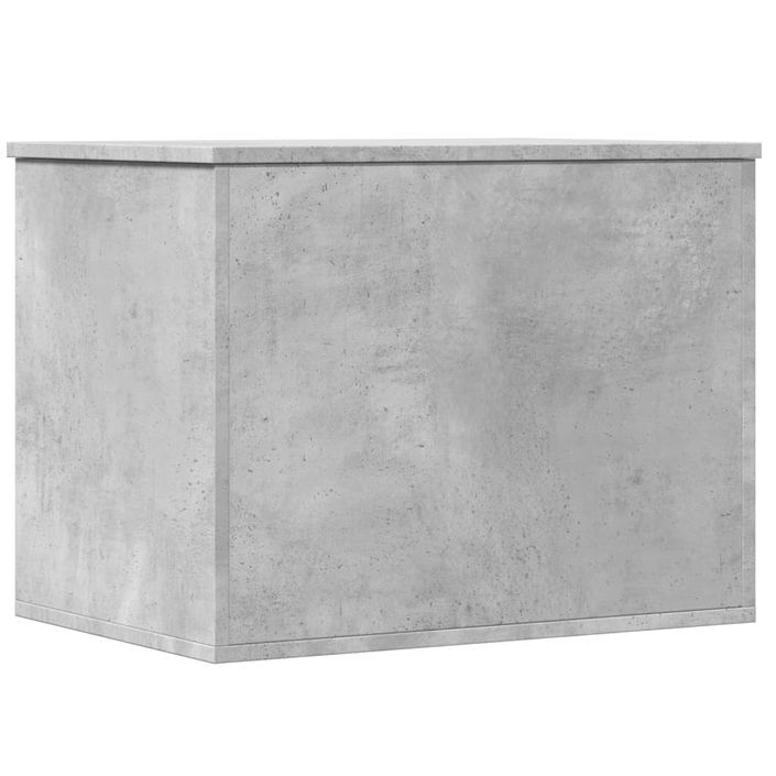 Boîte de rangement gris béton 60x42x46 cm bois d'ingénierie - Photo n°2