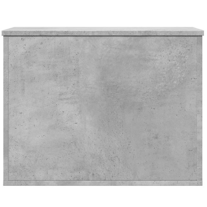 Boîte de rangement gris béton 60x42x46 cm bois d'ingénierie - Photo n°4