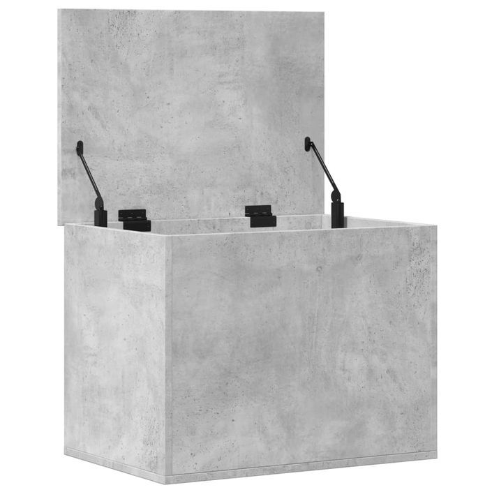 Boîte de rangement gris béton 60x42x46 cm bois d'ingénierie - Photo n°7