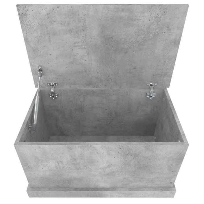 Boîte de rangement gris béton 70x40x38 cm bois d'ingénierie - Photo n°8