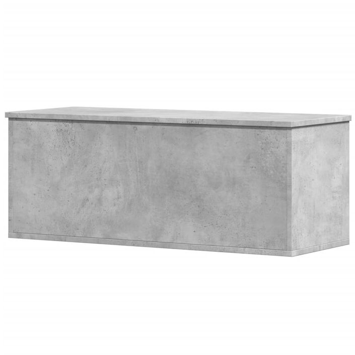 Boîte de rangement gris béton 90x35x35 cm bois d'ingénierie - Photo n°6