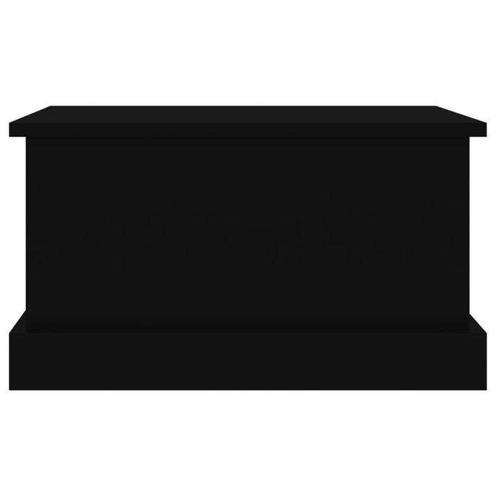 Boîte de rangement noir 50x30x28 cm bois d'ingénierie - Photo n°6