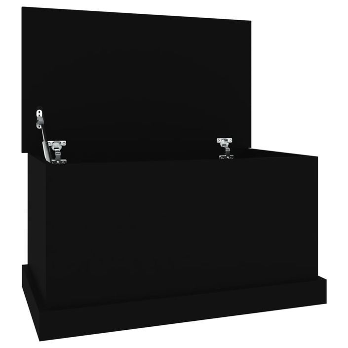 Boîte de rangement noir 70x40x38 cm bois d'ingénierie - Photo n°2