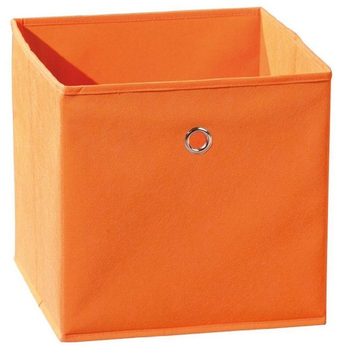 Boîte de rangement pliable tissu orange Peggy - Photo n°1
