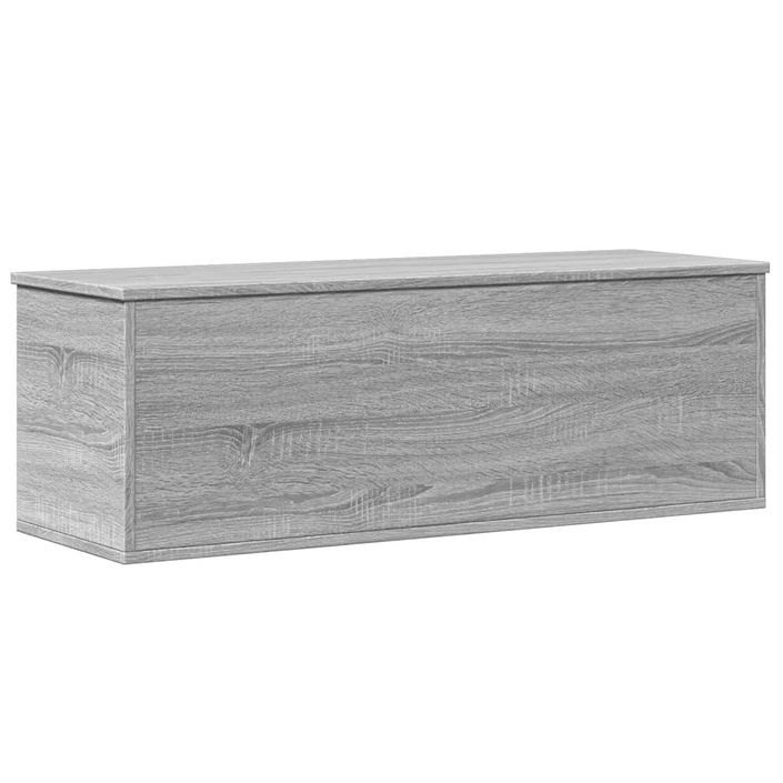 Boîte de rangement sonoma gris 102x35x35 cm bois d'ingénierie - Photo n°6