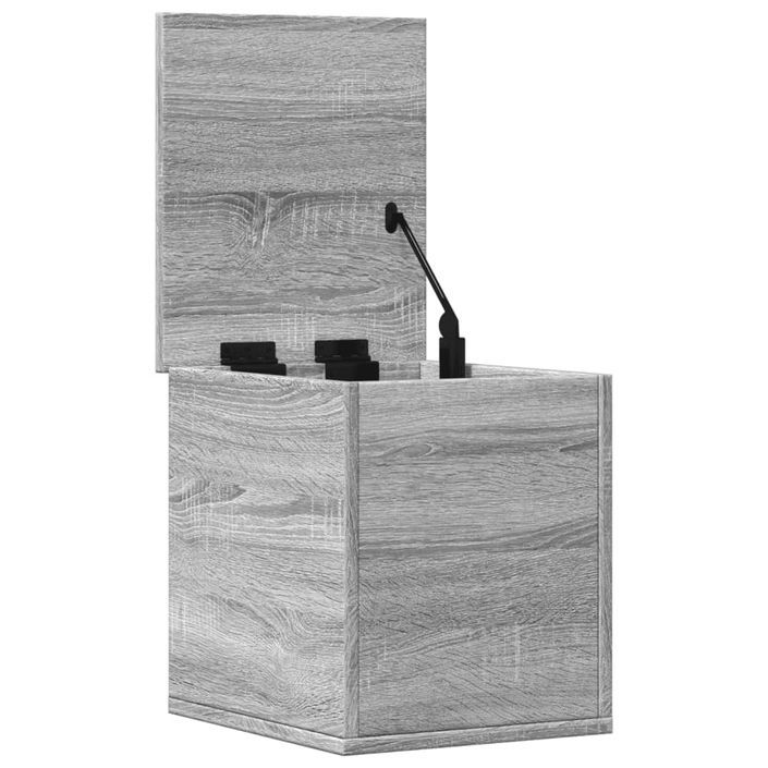 Boîte de rangement sonoma gris 30x35x35 cm bois d'ingénierie - Photo n°7