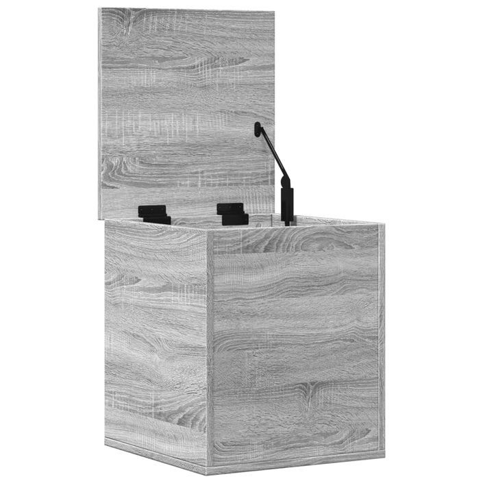 Boîte de rangement sonoma gris 40x42x46 cm bois d'ingénierie - Photo n°7