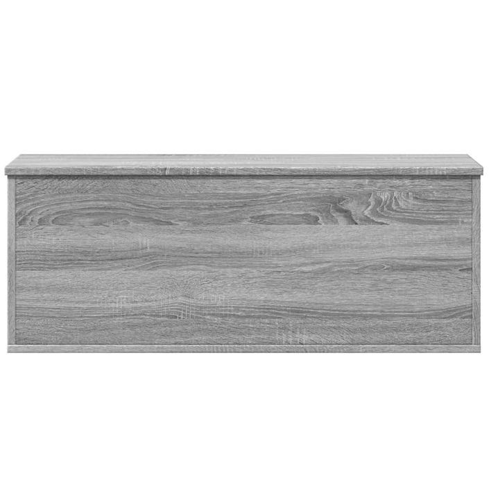 Boîte de rangement sonoma gris 90x35x35 cm bois d'ingénierie - Photo n°4