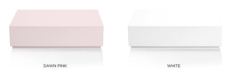 Boîte de rangement tiroir bois laqué rose Pyramid - Photo n°2