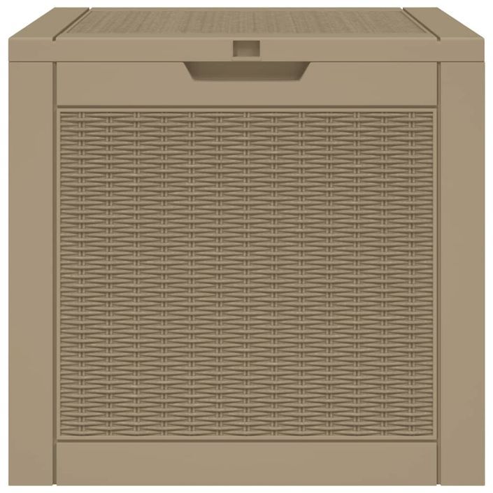Boîte de stockage de jardin marron clair 55,5x43x53 cm PP - Photo n°5