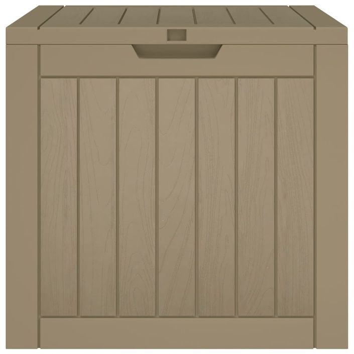 Boîte de stockage de jardin marron clair 55,5x43x53 cm PP - Photo n°5