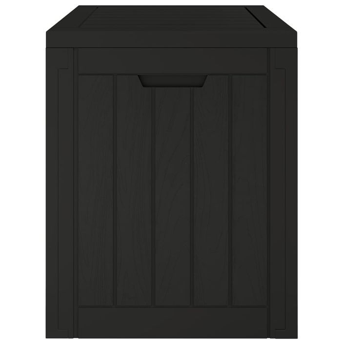 Boîte de stockage de jardin noir 55,5x43x53 cm polypropylène - Photo n°6
