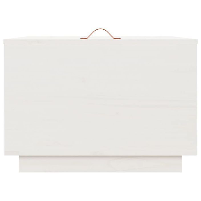 Boîtes de rangement et couvercles 3pcs Blanc Bois massif de pin - Photo n°7