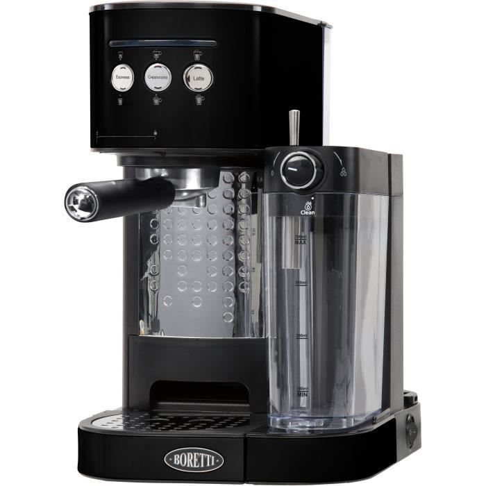 BORETTI B400 Machine a expresso 15 bars - Cappuccino et latté avec mousse de lait - Noir - Photo n°1