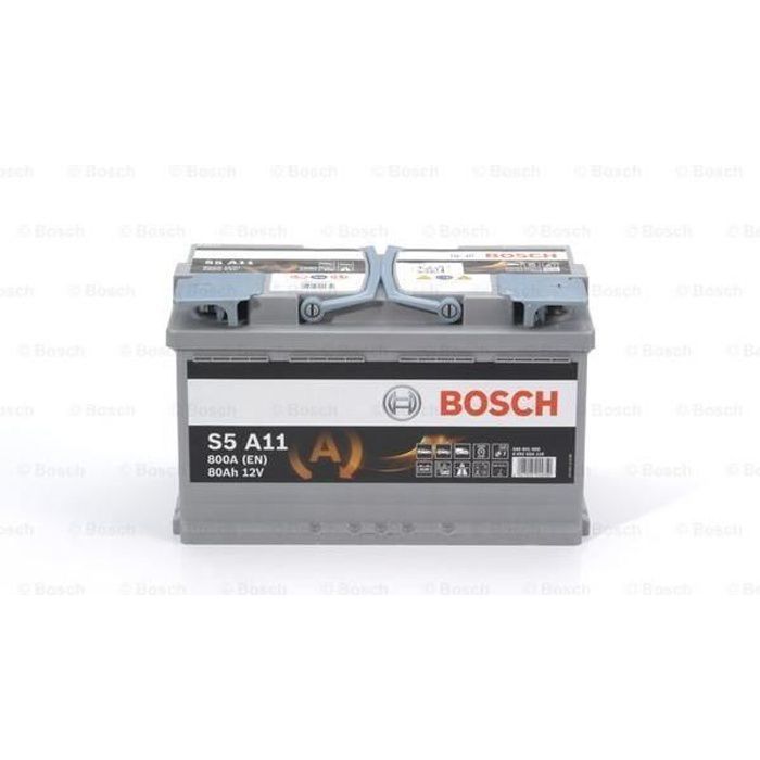 BOSCH Batterie Auto AGM S5A11 80Ah/800A - Photo n°1