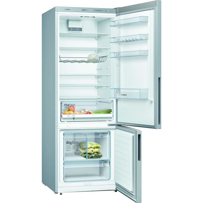BOSCH KGV58VLEAS - Réfrigérateur combiné - 500 L (376 L + 124 L) - Froid low frost grande capacité- L 70 x H 191 cm - Inox - Photo n°2