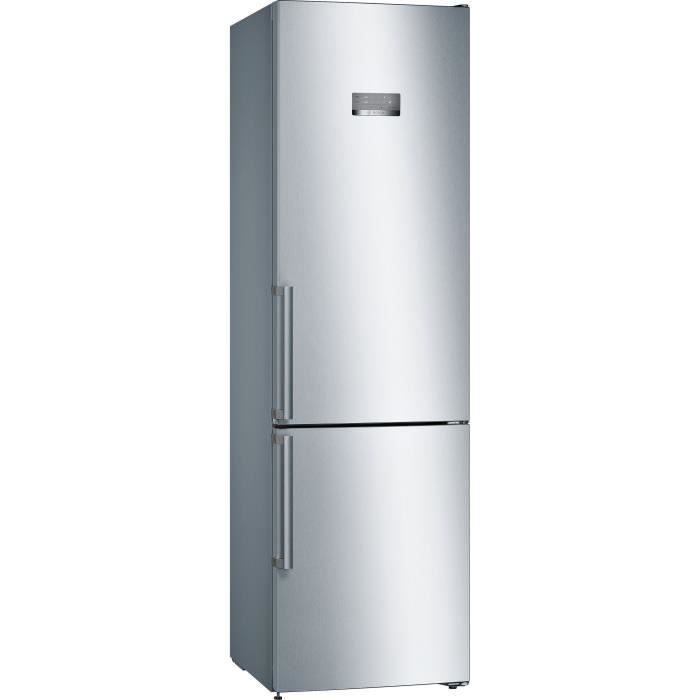 BOSCH - Réfrigérateur combiné pose-libre SER4 Inox look - Vol.total: 368l - réfrigérateur: 279l - congélateur: 89l - Full no frost - Photo n°1