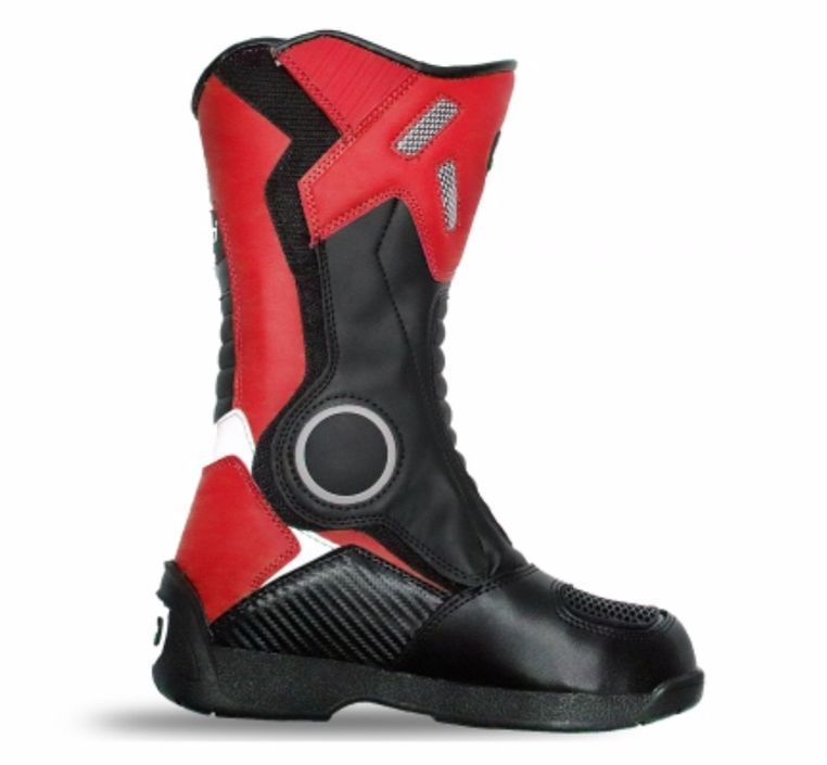 Bottes enfant moto cross Kimo Racing rouge - Photo n°2