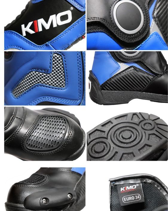 Bottes enfant moto cross Kimo Racing rouge - Photo n°4