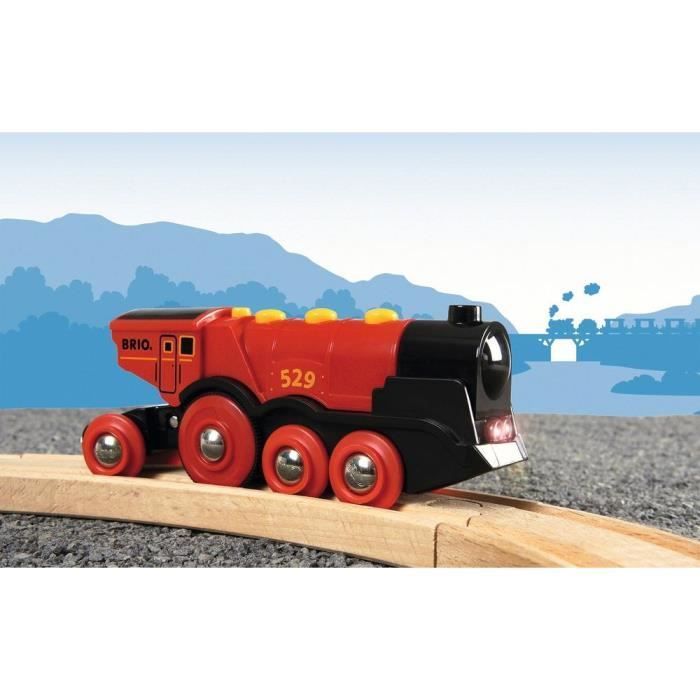 Brio World Locomotive Rouge Puissante a piles - Accessoire son & lumiere Circuit de train en bois - Ravensburger - Des 3 ans - 33592 - Photo n°4