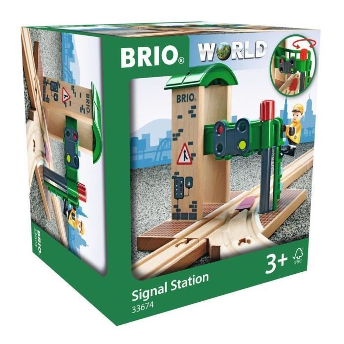 Brio World Station de Controle et d'Aiguillage - Accessoire pour circuit de train en bois - Ravensburger - Mixte des 3 ans - 33674 - Photo n°1