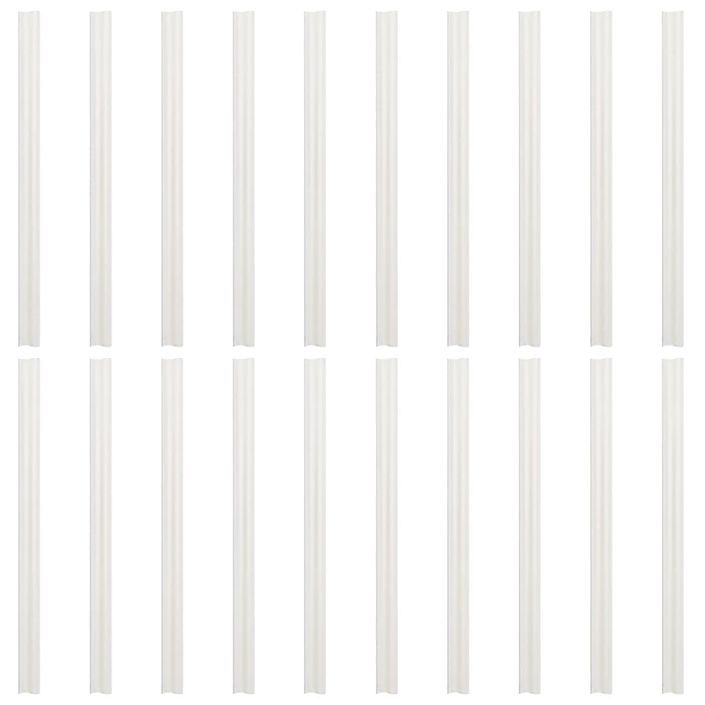 Brises-vues de jardin 10 pcs gris clair 252,5x19 cm PVC - Photo n°5