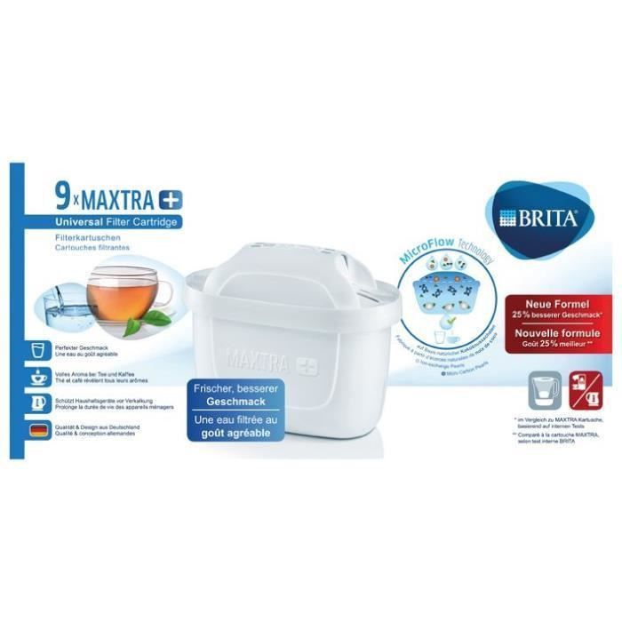 BRITA Pack de 9 cartouches MAXTRA+ pour carafes filtrantes - Photo n°1
