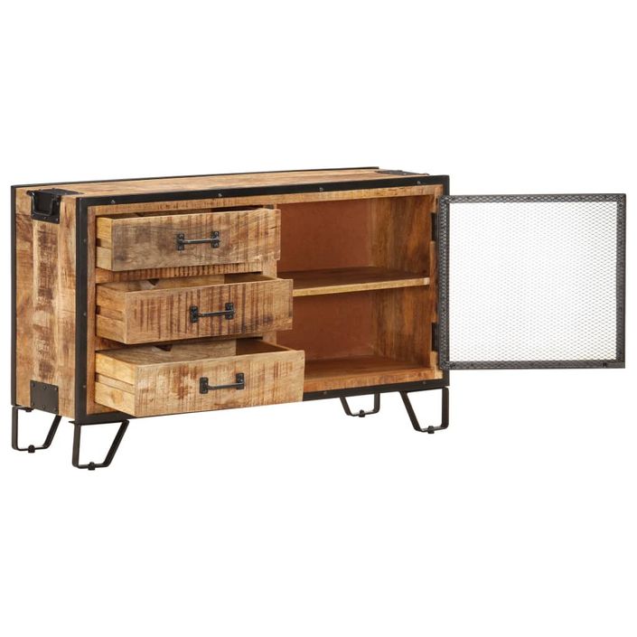 Buffet 100x31x60 cm Bois de manguier massif brut - Photo n°5