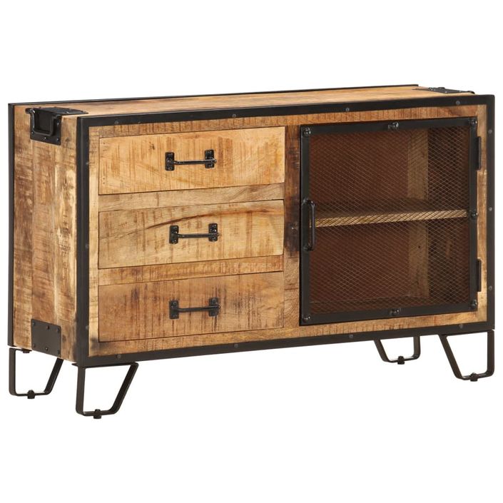 Buffet 100x31x60 cm Bois de manguier massif brut - Photo n°8