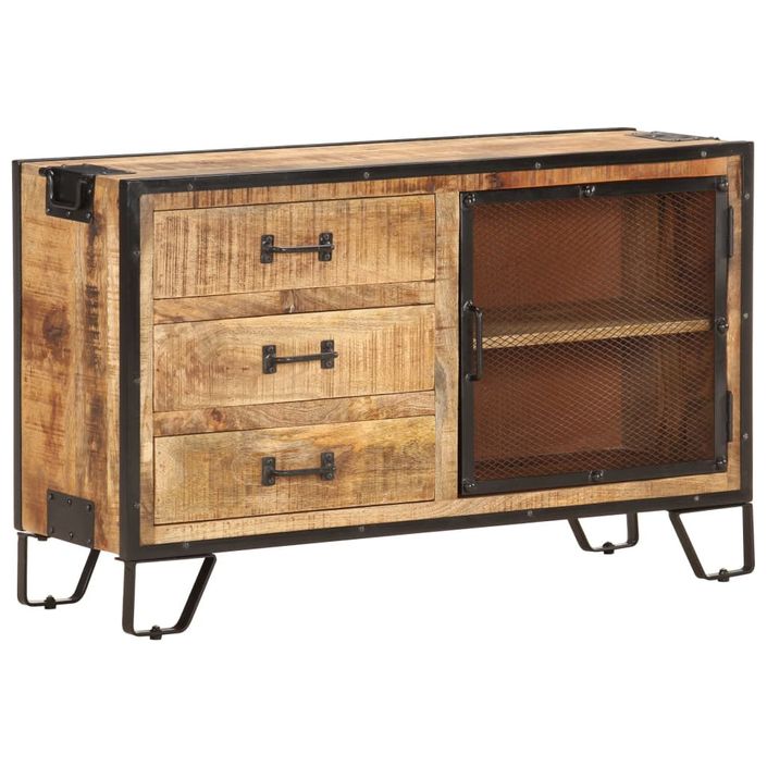 Buffet 100x31x60 cm Bois de manguier massif brut - Photo n°10