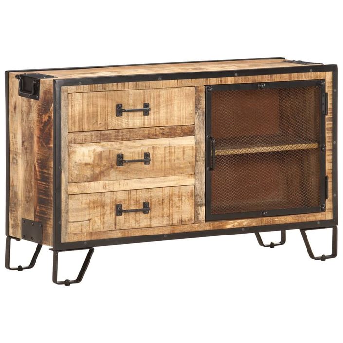 Buffet 100x31x60 cm Bois de manguier massif brut - Photo n°11