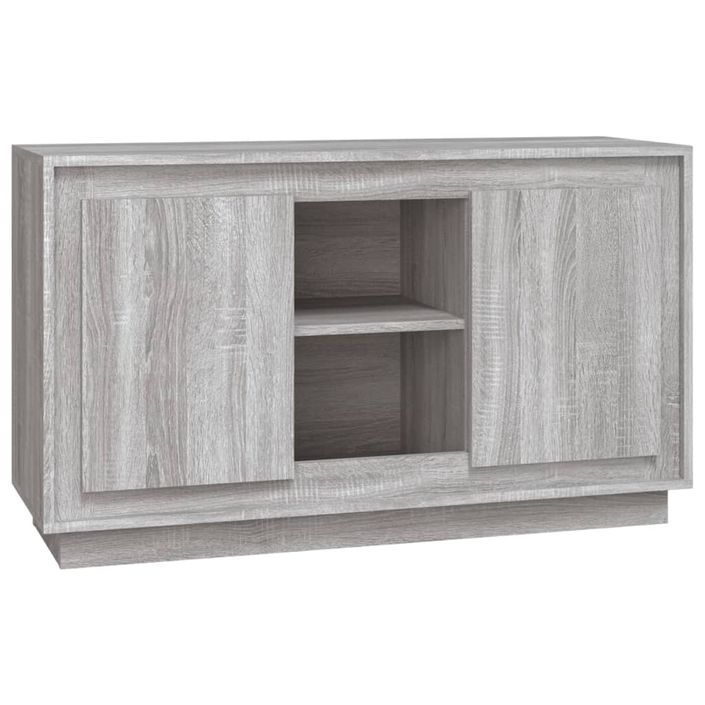 Buffet 2 portes 1 étagère extérieure Novila 102 cm – Finition mate ou brillante - Photo n°3