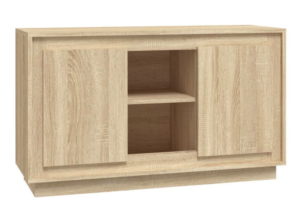 Buffet 2 portes 1 étagère extérieure Novila 102 cm – Finition mate ou brillante - Photo n°10