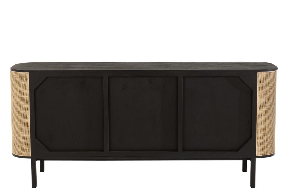 Buffet 3 portes bois noir Emilie L 180 cm - Photo n°5