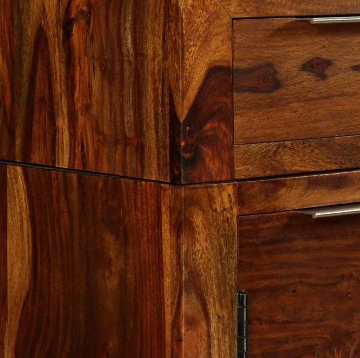 Buffet 4 portes 4 tiroirs bois massif sesham Tropika 160 cm - Photo n°6