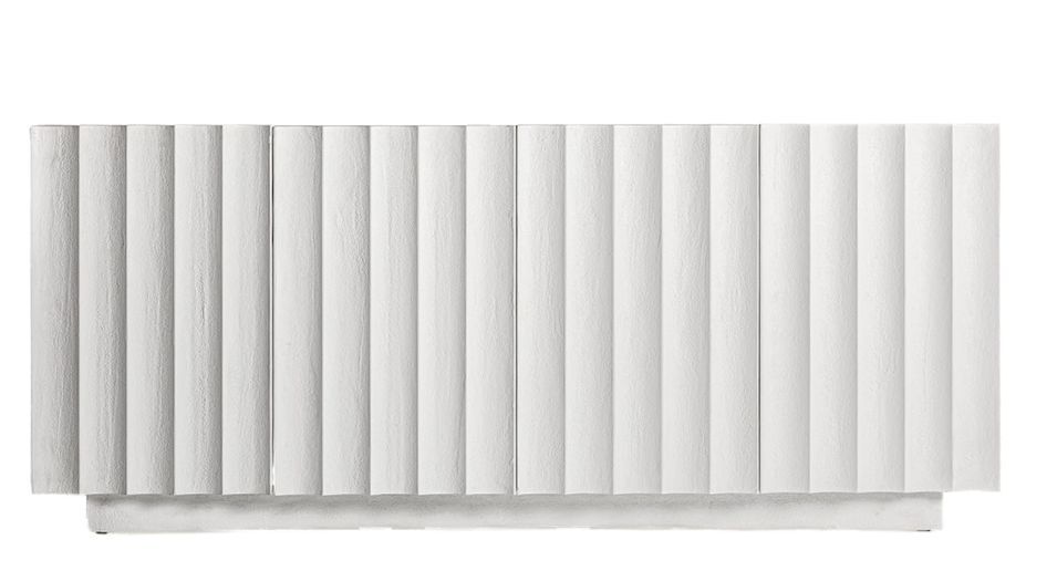 Buffet 4 portes ciment blanc Klikey 180 cm - Photo n°1
